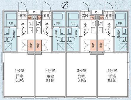 オークスクエア恵比寿 304 間取り図