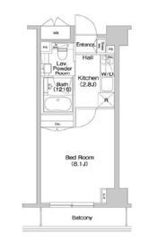 コンフォリア西新宿 802 間取り図