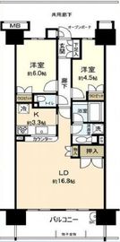 東京フロントコート 8階 間取り図