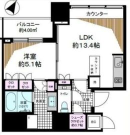 THE ROPPONGI TOKYO CLUB RESIDENCE 17階 間取り図