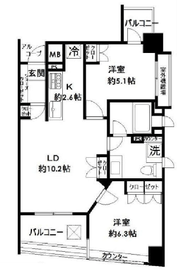 ピアース神楽坂 12階 間取り図