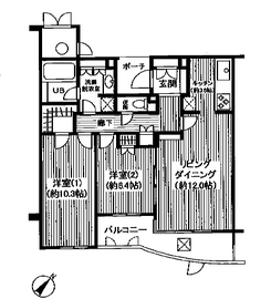 エルミタージュ参宮橋 402 間取り図