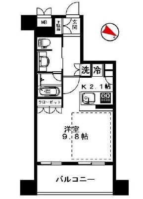 クオリアYZ恵比寿 3階 間取り図