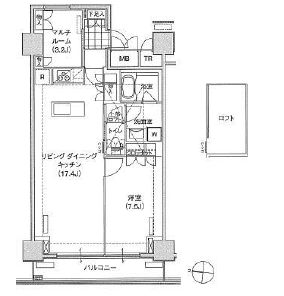 ブリリアイスト東雲キャナルコート 1411 間取り図