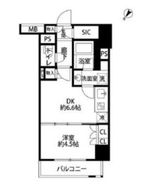 グランスイート銀座レスティモナーク 7階 間取り図