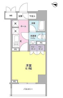 コンフォリア文京春日 805 間取り図