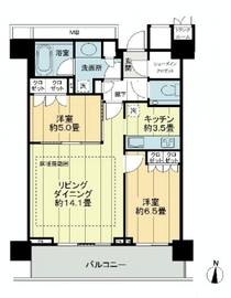 ザ・パークハウス晴海タワーズ クロノレジデンス 36階 間取り図