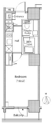 セレニティコート渋谷神泉 602 間取り図