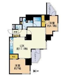 セレニティコート渋谷神泉 1305 間取り図