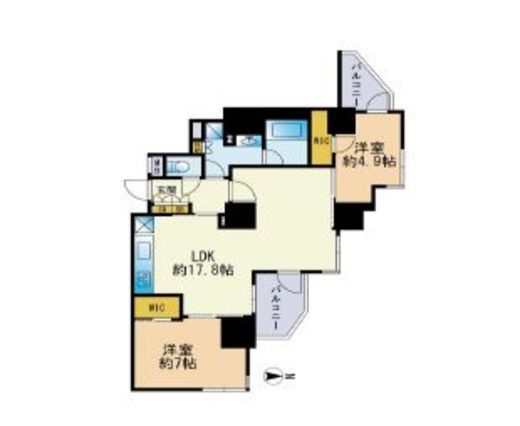 セレニティコート渋谷神泉 1405 間取り図