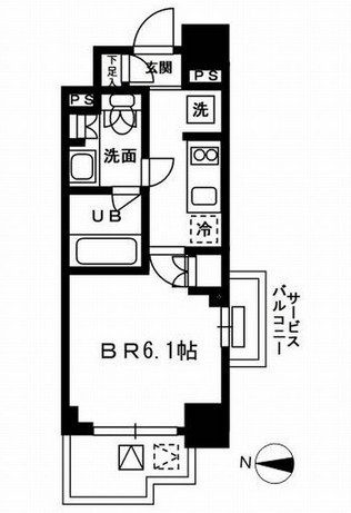 アクシア麻布 804 間取り図