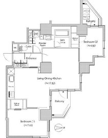 セレニティコート渋谷神泉 1704 間取り図