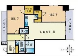 セレニティコート渋谷神泉 306 間取り図