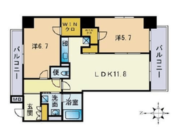 セレニティコート渋谷神泉 506 間取り図