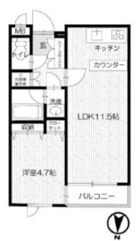 スカーラ広尾ステーションプラザ 2階 間取り図