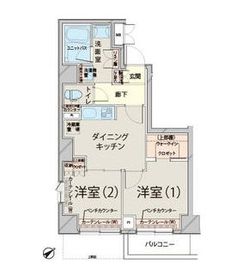 ルーブル目黒不動前 417 間取り図