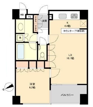 セントラルレジデンス北青山アクシルコート 2階 間取り図