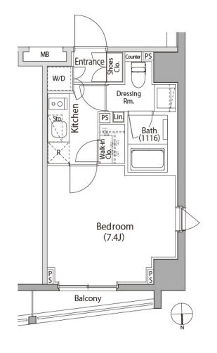 イプセ蒲田3 407 間取り図