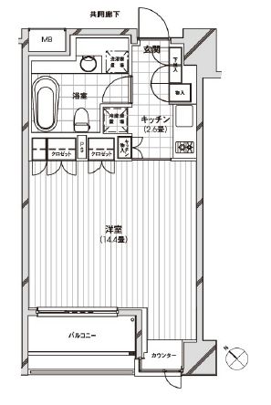 カスタリア銀座 1002 間取り図