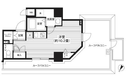 カスタリア初台 507 間取り図