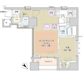 アネーロ銀座 501 間取り図