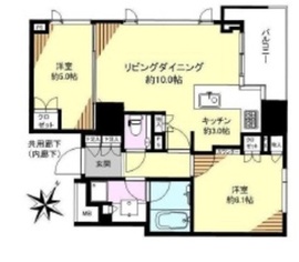 シティハウス勝どきステーションコート 12階 間取り図