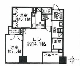 シティタワーズ豊洲ザ・ツイン サウスタワー 23階 間取り図