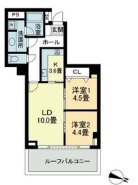 ザ・パークレックス南麻布 502 間取り図