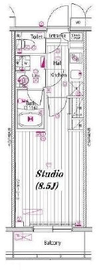 ガーラ・プレシャス門前仲町 14階 間取り図