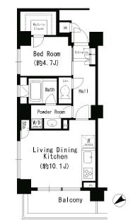 エスティメゾン四谷坂町 201 間取り図