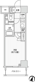 レジディア笹塚2 1106 間取り図