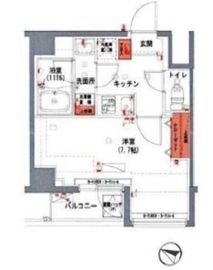 ハーモニーレジデンス田町 7階 間取り図