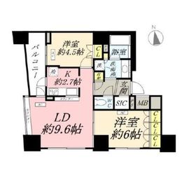 新宿山吹アインスタワー 19階 間取り図