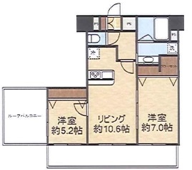 ヴィーダ・スカイコート品川 12階 間取り図