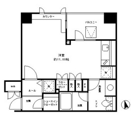 レジディア文京湯島 401 間取り図