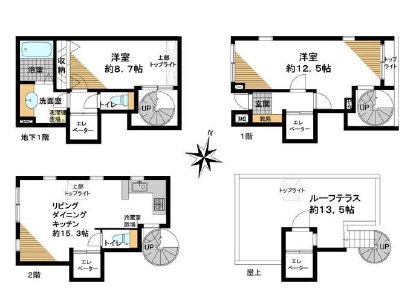 セボン代官山 1階 間取り図