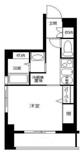 アクシア千駄ヶ谷 4階 間取り図
