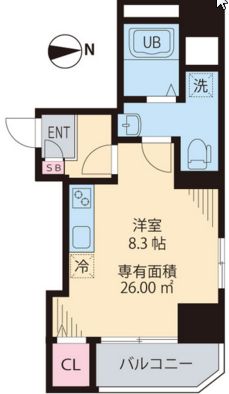 メゾンSKM蔵前 401 間取り図