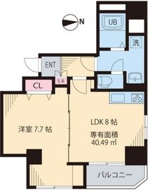 メゾンSKM蔵前 501 間取り図