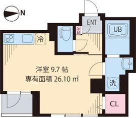 メゾンSKM蔵前 402 間取り図