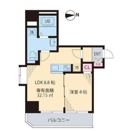 メゾンSKM蔵前 802 間取り図
