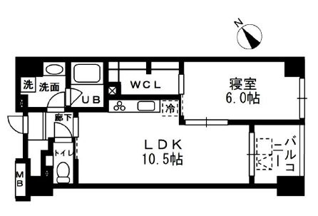 レジディア西麻布 1002 間取り図