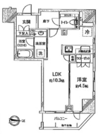 グランスイート四谷エクシア 12階 間取り図