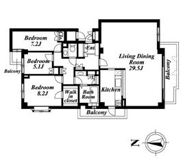 フォレストフォルム駒場 302 間取り図