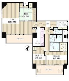 リバー＆タワー 1803 間取り図