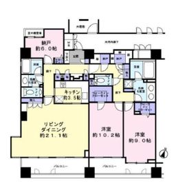 オリンピアード麻布霞坂 10階 間取り図