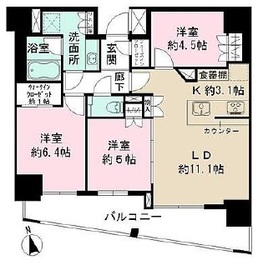 ザ・パークハウス東銀座 10階 間取り図