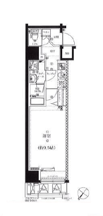 スパシエ日本橋エセンザ 8階 間取り図