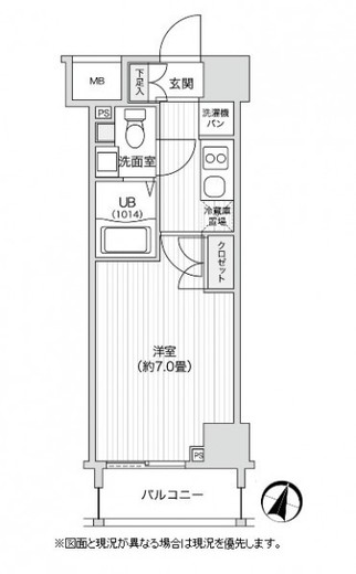 パークノヴァ神宮前 1402 間取り図