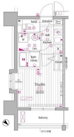 ガーラ・アヴェニュー渋谷 6階 間取り図